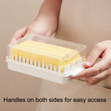 Transparent Large Capacity Butter Cut Storage Box, Butter Cutter Box (White)