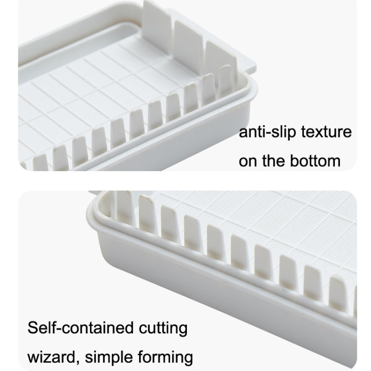 Transparent Large Capacity Butter Cut Storage Box, Butter Cutter Box (White)