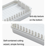 Transparent Large Capacity Butter Cut Storage Box, Butter Cutter Box (White)