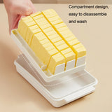 Transparent Large Capacity Butter Cut Storage Box, Butter Cutter Box (White)