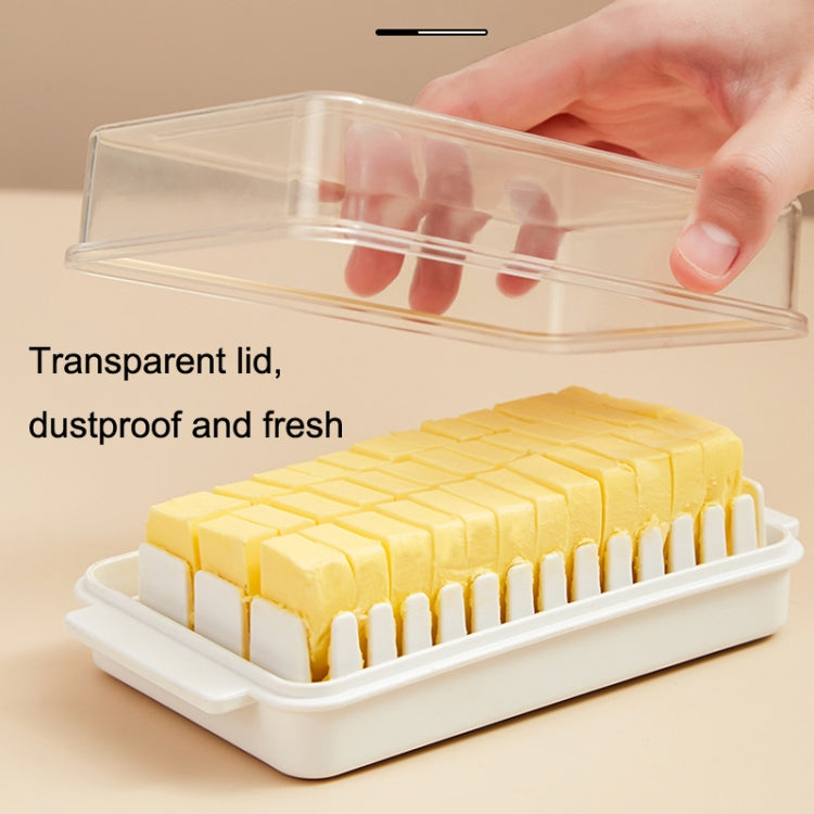 Transparent Large Capacity Butter Cut Storage Box, Butter Cutter Box (White)
