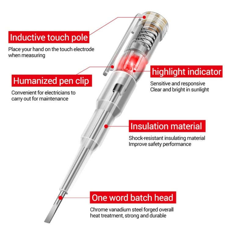ANENG Multi-Function Induction High-Brightness Transparent Test Pen Screwdriver, B09