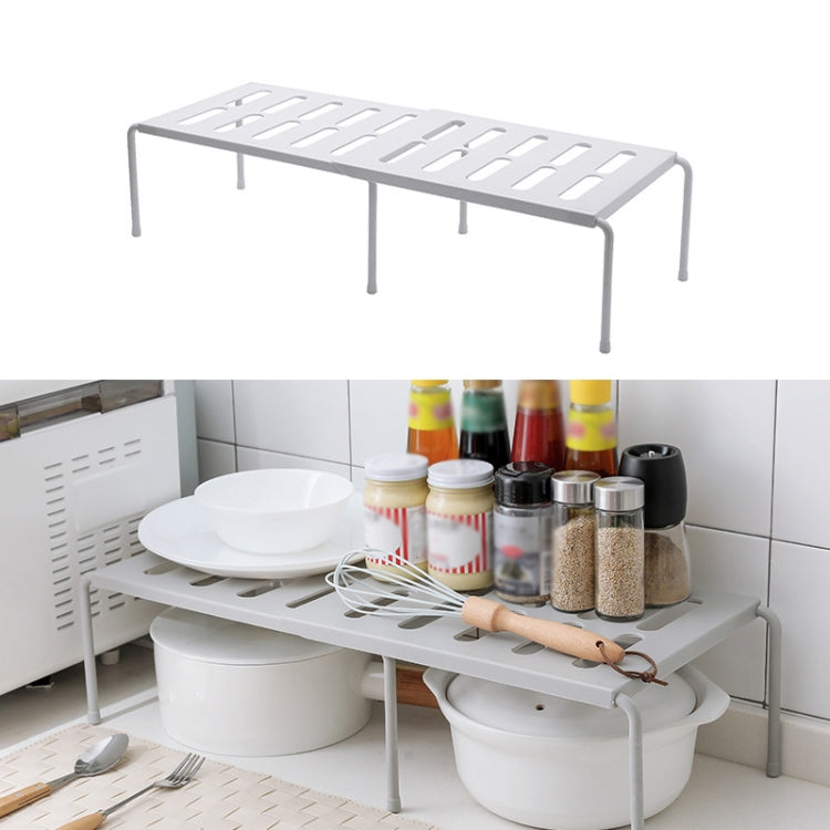 2460 Retractable Multifunctional Kitchen Shelf, White, Grey White