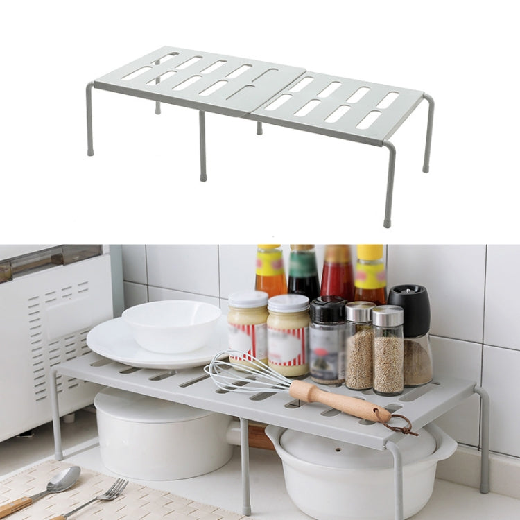 2460 Retractable Multifunctional Kitchen Shelf, White, Grey Grey
