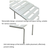 2460 Retractable Multifunctional Kitchen Shelf, White, Grey