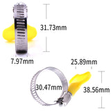 50 PCS Plastic Handle Stainless Steel Throat Clamp Buckle Water Pipe Clamp, Plastic Pipe Clamp