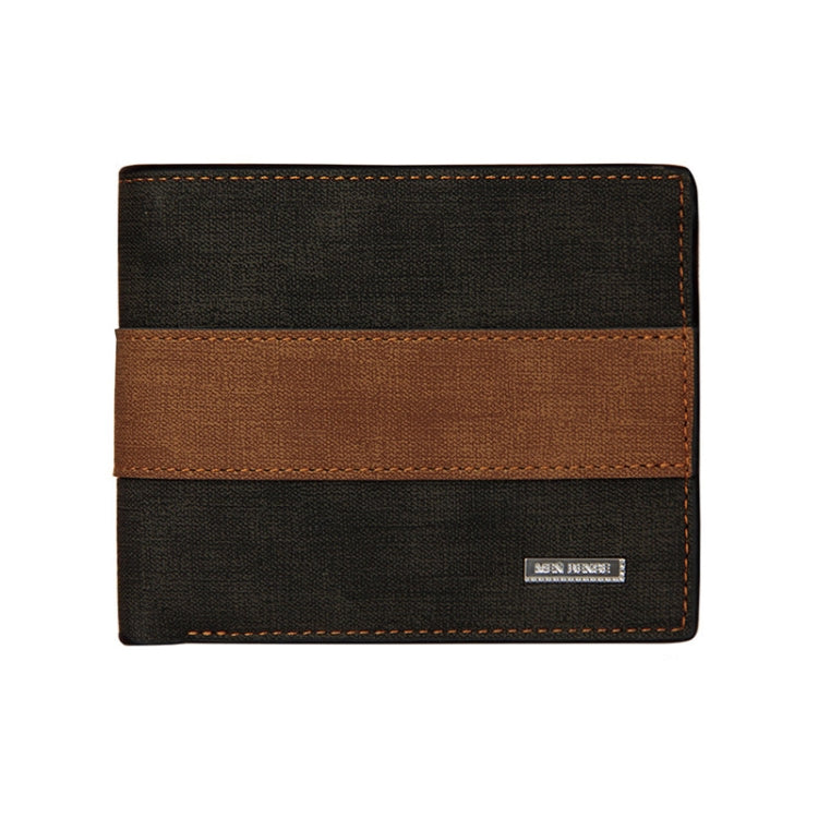MenBense Large Capacity Short Multi-Card Matte Wallet, Blue, Black, Dark Brown, Light Brown