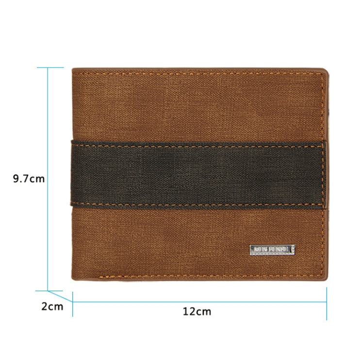 MenBense Large Capacity Short Multi-Card Matte Wallet, Blue, Black, Dark Brown, Light Brown