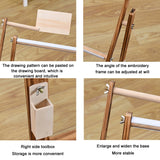 Benchtop Pine Adjustable Cross Stitch Stand, Normal Color, Baked Color