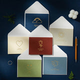 2 Sets Bronzing Mother Day Birthday Card Wishes DIY Envelope Set, 6PCS/Set HK031, 6PCS/Set HK030, 6PCS/Set HK037, 6PCS/Set HK036, 6PCS/Set Live Like Summer Flowers 6PCS Set HK031