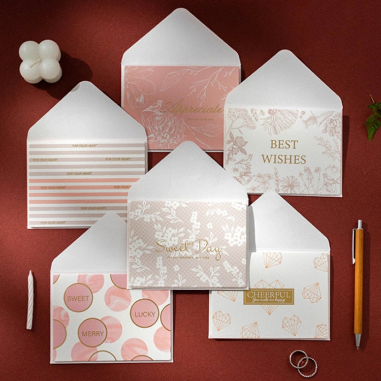 2 Sets Bronzing Mother Day Birthday Card Wishes DIY Envelope Set, 6PCS/Set HK031, 6PCS/Set HK030, 6PCS/Set HK037, 6PCS/Set HK036, 6PCS/Set Live Like Summer Flowers 6PCS Set HK030