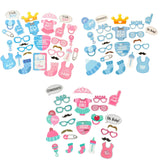 3 Sets Baby Birthday Party Gender Reveal Stickers Photo Props, 30PCS/Set Boy Girl Suit, 25PCS/Set Boys Suit, 25PCS/Set Girls Suit