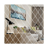 Rhombus Stitching Background Acrylic Mirror Decorative Stickers, Golden Small, Golden Medium, Golden Large, Silver Small, Silver Medium, Silver Large, Black Small, Black Medium, Black Large, Brown Small, Brown Medium, Brown Large, Blue Small, Blue Medi...