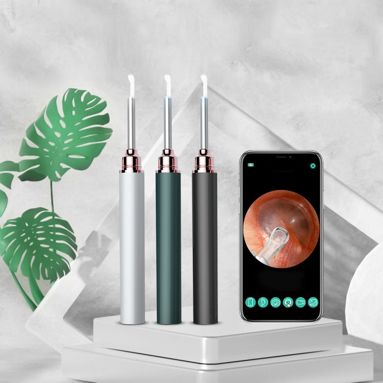 TES02 WIFI High-definition Intelligent Visual Ear Scoop, Dazzling Black, Silver White, Ink Green