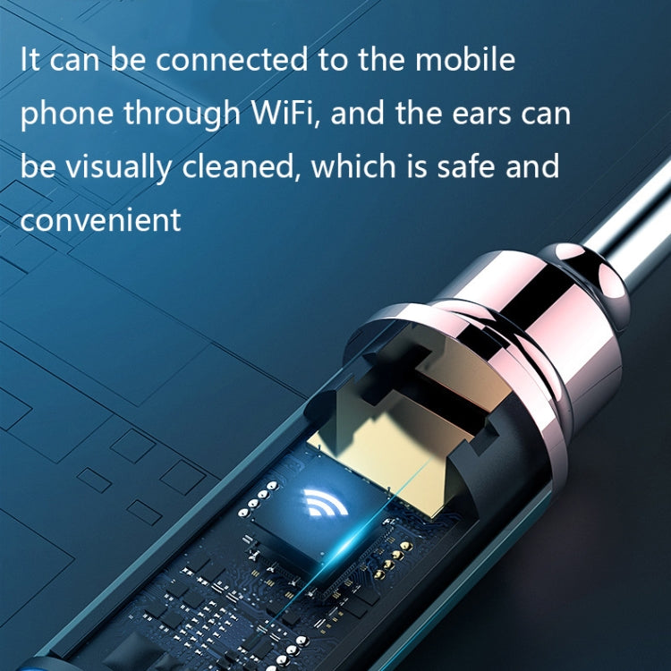 TES02 WIFI High-definition Intelligent Visual Ear Scoop, Dazzling Black, Silver White, Ink Green