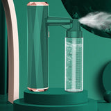 Handheld Blue Light Atomizing Indoor Electric Spray Disinfection Machine, Pearl White, Dark Green