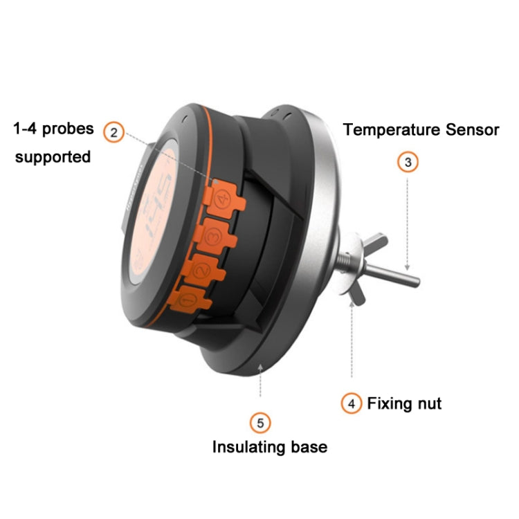 Kitchen Wireless Bluetooth Multifunction Oven Thermometer, Wireless Bluetooth Thermometer