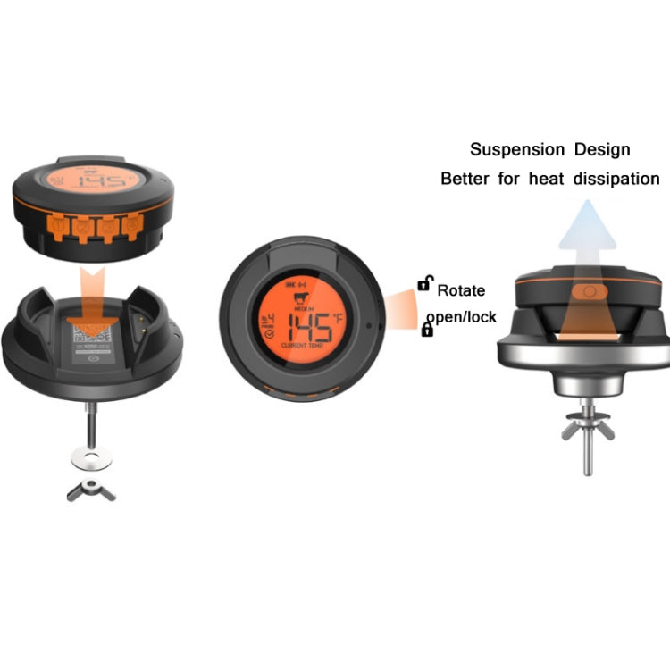 Kitchen Wireless Bluetooth Multifunction Oven Thermometer, Wireless Bluetooth Thermometer