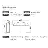 Light Black Glue Sunside Anti-UV Rain or Shine Umbrella
