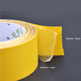 Double-sided Fiberglass Grid Sticky Adhesive Fiber Transparent Mesh Tape, 2 PCS 5mmx50 m, 8mmx50 m, 10mmx50 m, 15mmx50 m, 20mmx50 m, 25mmx50 m, 30mmx50 m, 40mmx50 m, 50mmx50 m