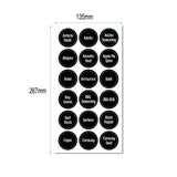 144 PCS Printed Spice Jar Labels Pantry Stickers Blackboard Stickers