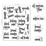 168 PCS Pantry Storage Stickers Waterproof and Oil-proof Food Label Stickers