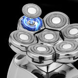 7-head Multifunctional Waterproof Barber Shaver, Wireless charging