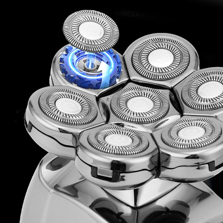 7-head Multifunctional Waterproof Barber Shaver, Wireless charging