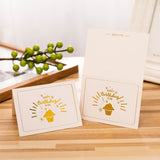 50 PCS Hot Stamping Embossed Birthday Card, 1, 2, 3, 4, 5, 6, 7, 8