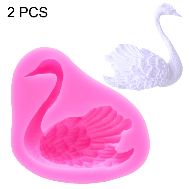 2 PCS Swan Baking Silicone Mould Cake Decorating Mould, Swan Swan