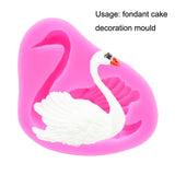 2 PCS Swan Baking Silicone Mould Cake Decorating Mould, Swan