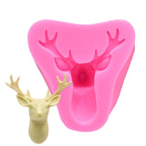 Deer Head Silicone Fondant Cake Mold, Deer Head
