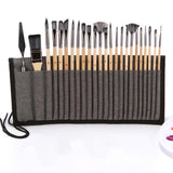 24 In 1 Nylon Wool Brush Canvas Storage Bag Set Oil Painting Gouache Watercolor Brush, 24 In 1 Oil Painting 24 In 1 Oil Painting