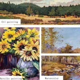 24 In 1 Nylon Wool Brush Canvas Storage Bag Set Oil Painting Gouache Watercolor Brush, 24 In 1 Oil Painting