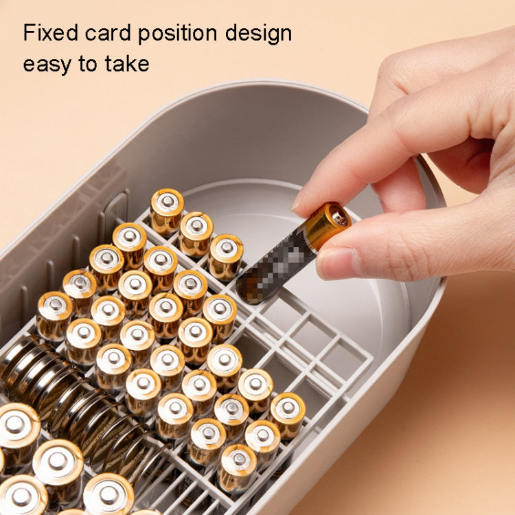 Household Battery Storage Box Data Cable Charger Storage Organizer Box, Blue Single Layer, Gray White Double Layer