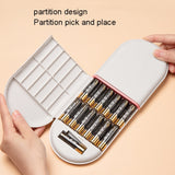 Household Battery Storage Box Data Cable Charger Storage Organizer Box, Blue Single Layer, Gray White Double Layer