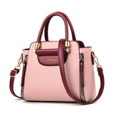 TFZ 572 PU Material Contrast Color Ladies Handbag Pink