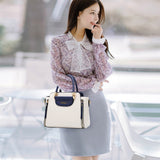 TFZ 572 PU Material Contrast Color Ladies Handbag