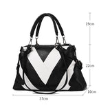 TFZ 250 Geometric Colorblock Soft Leather Handbag, Red Wine, Green, Black, Dark Gray, Black White, Rubber Pink