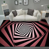 3D Stereo Rectangular Visual Geometric Living Room Carpet, 40x60cm, 50x80cm, 60x90cm, 80x120cm, 80x160cm, 120x160cm, 140x200cm