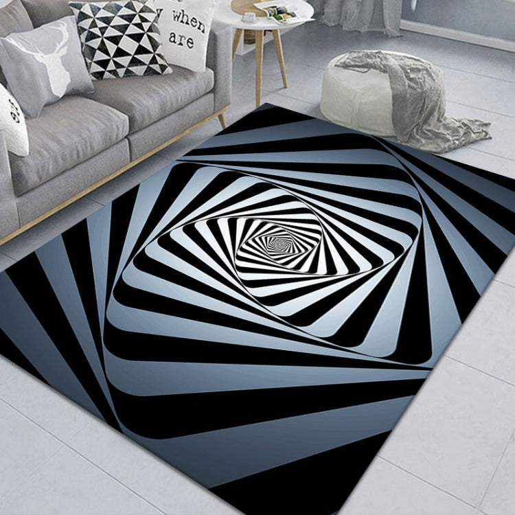 3D Stereo Rectangular Visual Geometric Living Room Carpet, 40x60cm, 50x80cm, 60x90cm, 80x120cm, 80x160cm, 120x160cm, 140x200cm