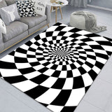 3D Stereo Rectangular Visual Geometric Living Room Carpet, 40x60cm, 50x80cm, 60x90cm, 80x120cm, 80x160cm, 120x160cm, 140x200cm