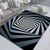 3D Stereo Rectangular Visual Geometric Living Room Carpet, 40x60cm, 50x80cm, 60x90cm, 80x120cm, 80x160cm, 120x160cm, 140x200cm