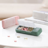 TR017 Portable Medicine Cutter Portable Mini 7 Days Sealed Separate Medicine Box, Green, Purple, White, Pink