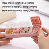 TR017 Portable Medicine Cutter Portable Mini 7 Days Sealed Separate Medicine Box, Green, Purple, White, Pink