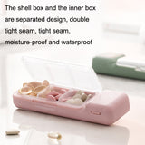 TR017 Portable Medicine Cutter Portable Mini 7 Days Sealed Separate Medicine Box, Green, Purple, White, Pink