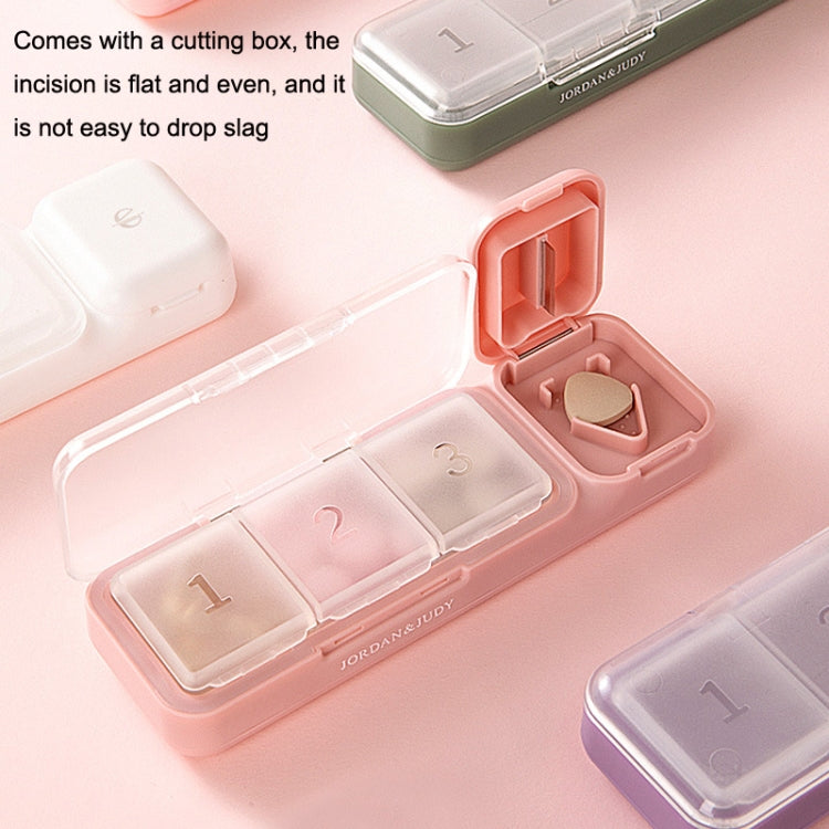 TR017 Portable Medicine Cutter Portable Mini 7 Days Sealed Separate Medicine Box, Green, Purple, White, Pink