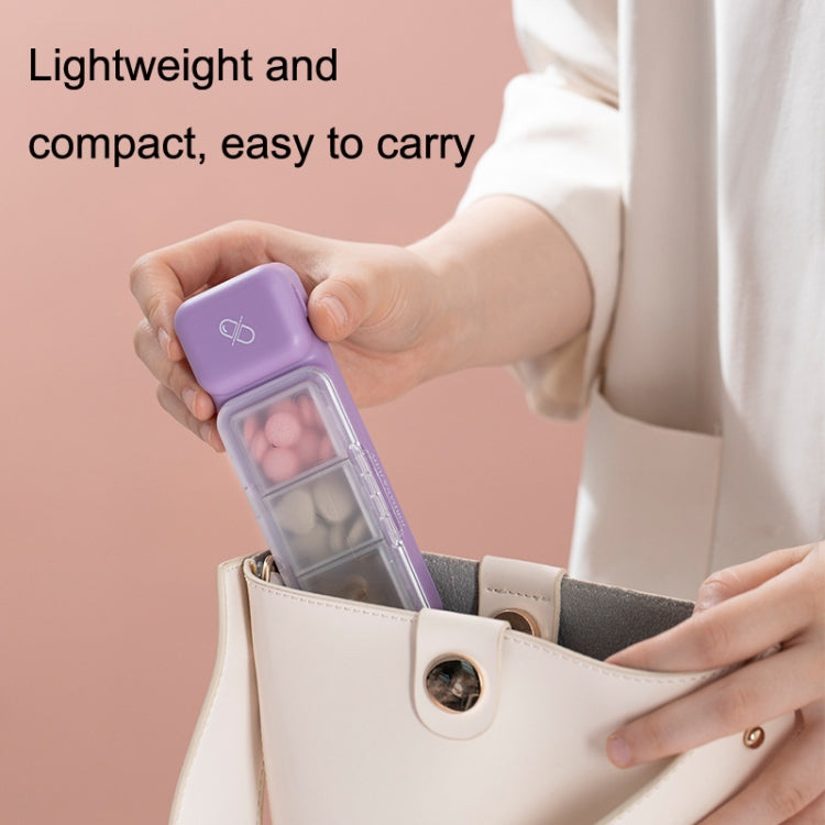 TR017 Portable Medicine Cutter Portable Mini 7 Days Sealed Separate Medicine Box, Green, Purple, White, Pink