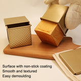 Square Toast Box Non-Stick Water Cube Toast Mold, Style:, 8832 8x7.5x6.5cm Ripple Gold, 8759 11.8x11x10.3cm No Ripple Gold, 8772 8x7.5x6.5cm No Ripple Gold, 8765 11.8x11x10.3cm Ripple Gold