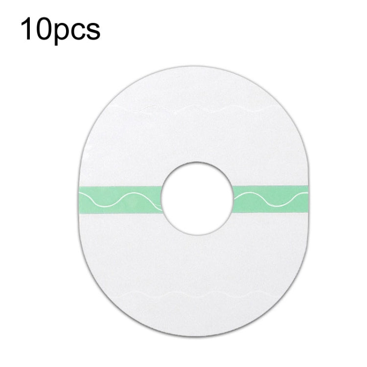 10 PCS Fixed Small Sensor TPU Transparent Adhesive Patch, Round, Oval Oval